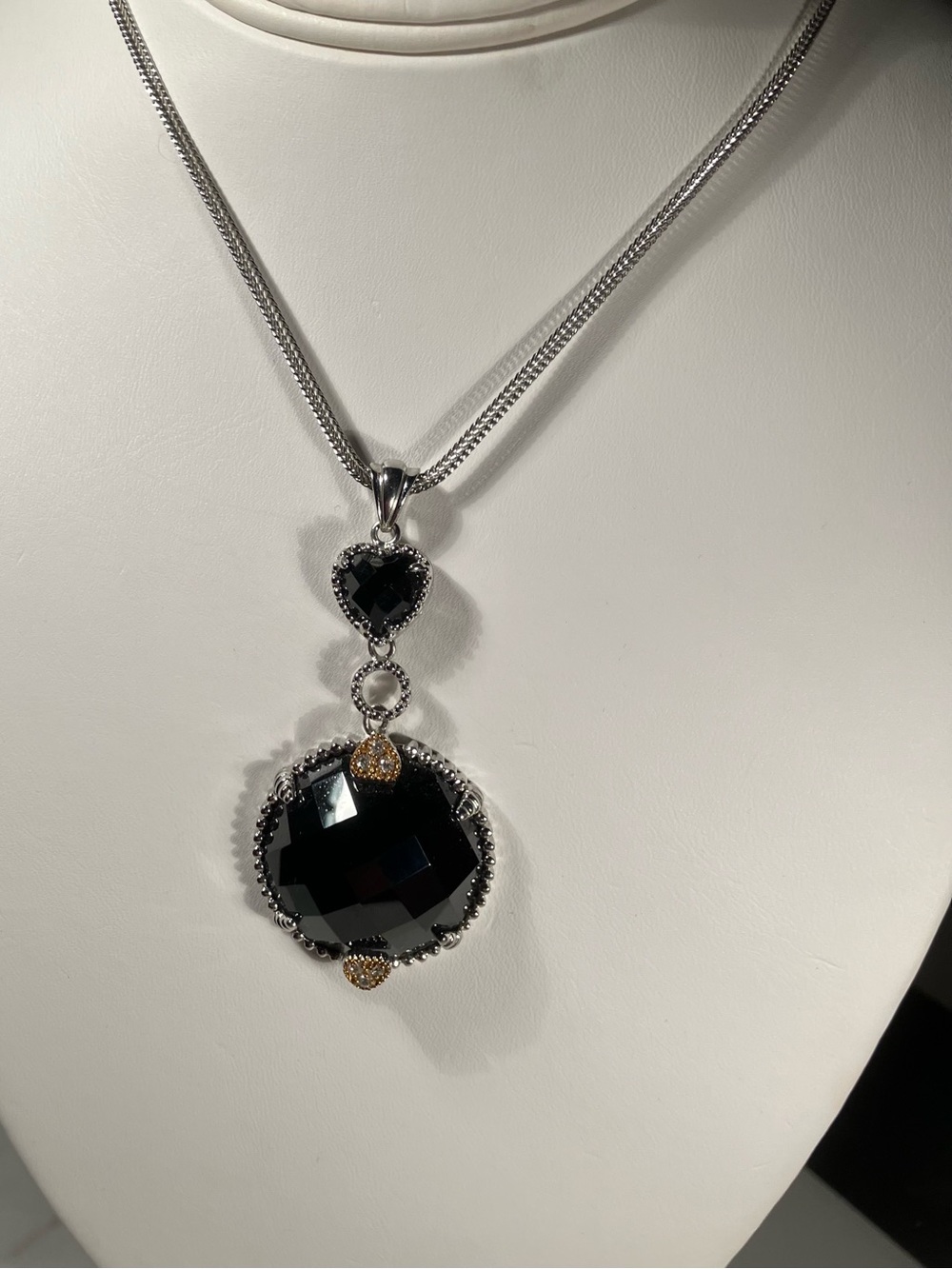 Bellisimo from Park Lane sophisticated onyx like Faceted Pendant